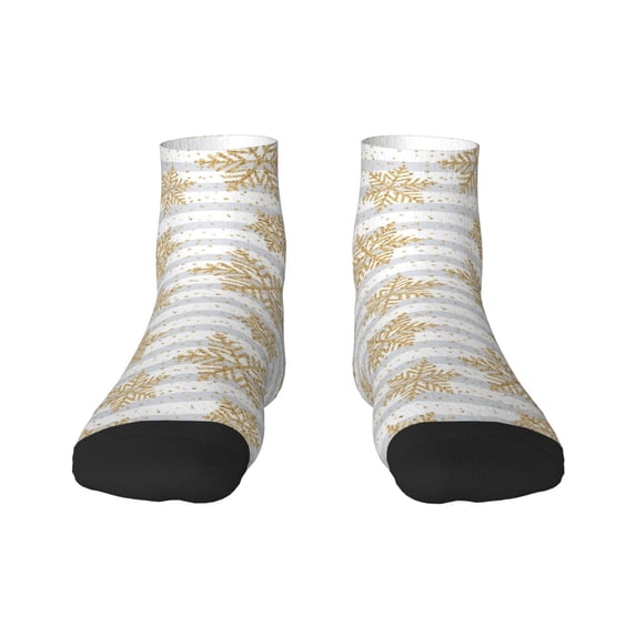 Rocae Gold Snowflake for Premium Adult Socks,Comfortable, Breathable, and Durable Socks, Perfect for Everyday Wear