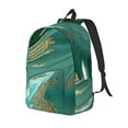 thumbnail image 1 of Rocae Green And Gold Marble for Canvas College Laptop Backpack for Men Women -Small, 1 of 5