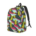 thumbnail image 1 of Rocae Green Mushroom for Durable Canvas Backpack Leisure Large Bag Travel Rucksack Multi-function Backpack Small, 1 of 8