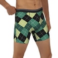 thumbnail image 1 of Rocae Green Squares for Stretch Moisture-Wicking Underwear,Men's Underwear Boxer Briefs X-Large, 1 of 9