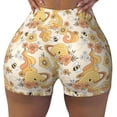 thumbnail image 1 of Rocae Groovy Floral for Women's Quick-Dry Running Shorts,Ladies Active Athletic Apparel Yoga Workout Gym Running Volleyball Spandex Shorts Small, 1 of 9