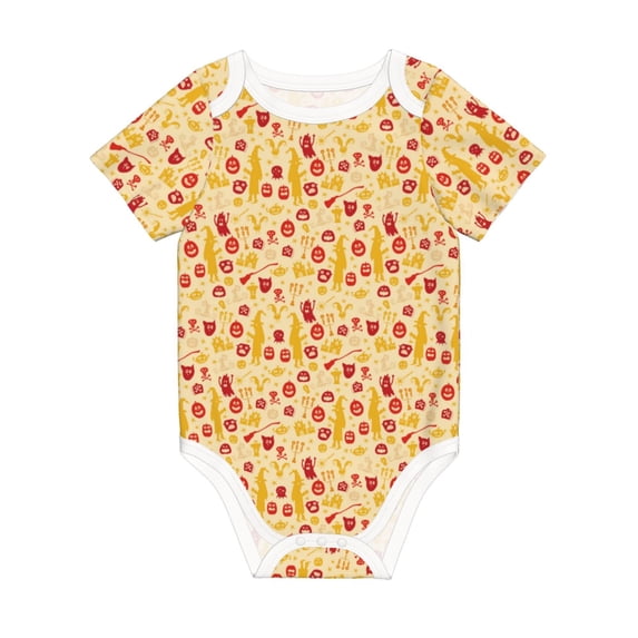 Rocae Halloween Elements for Baby Climbing Clothes Soft Baby Romper for Active Infants Comfortable and Breathable Crawling Jumpsuit Unisex Baby Outfit 6 Months