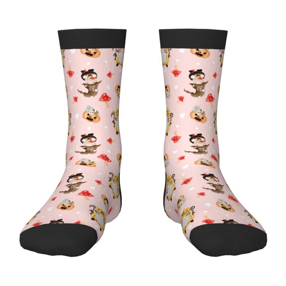 Rocae Halloween Gnomes for Girls Boys Crew Socks,Children's Socks, Kids Socks, Toddler Socks: Daily Wear with Kids School Uniform