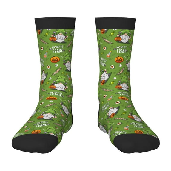 Rocae Halloween Monster Gnome for Girls Boys Crew Socks,Children's Socks, Kids Socks, Toddler Socks: Daily Wear with Kids School Uniform