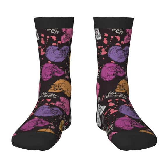 Rocae Halloween Skeleton for Girls Boys Crew Socks,Children's Socks, Kids Socks, Toddler Socks: Daily Wear with Kids School Uniform