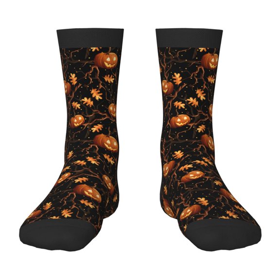 Rocae Halloween With Pumpkins for Girls Boys Crew Socks,Children's Socks, Kids Socks, Toddler Socks: Daily Wear with Kids School Uniform