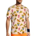 thumbnail image 1 of Rocae Hamburger Pizza Coke for Men's Mesh Quick-Dry Short Sleeve Workout T-Shirt,Mens Crew Neck Tee Lightweight Soft Classic T Shirts X-Large, 1 of 9