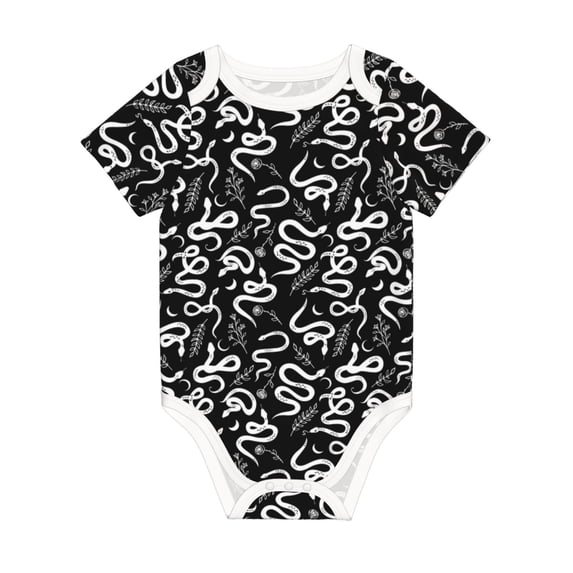 Rocae Hand Drawn Snake for Baby Climbing Clothes Soft Baby Romper for Active Infants Comfortable and Breathable Crawling Jumpsuit Unisex Baby Outfit 3 Months