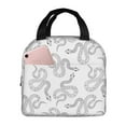thumbnail image 1 of Rocae Hand Drawn Snake for Insulated Lunch Bag for Women Men,Large Lunch Box for Work School Picnic Hiking Daytrip, 1 of 5