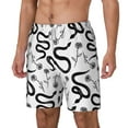 thumbnail image 1 of Rocae Hand Drawn Snake for Men's Swim Trunks Quick Dry With Two Side Pockets and One Lined Patch PocketSmall, 1 of 9