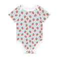 thumbnail image 1 of Rocae Hand Drawn Strawberry for Baby Climbing Clothes Soft Baby Romper for Active Infants Comfortable and Breathable Crawling Jumpsuit Unisex Baby Outfit 6 Months, 1 of 8