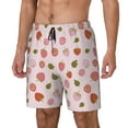 thumbnail image 1 of Rocae Hand Drawn Strawberry for Men's Swim Trunks Quick Dry With Two Side Pockets and One Lined Patch PocketMedium, 1 of 9