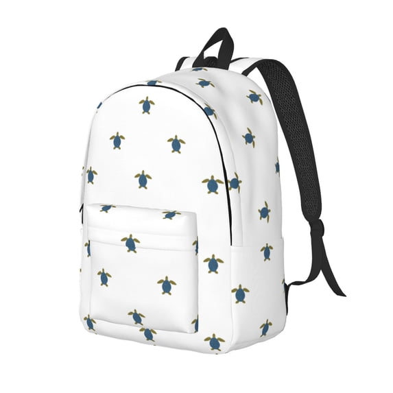 Rocae Hand Drawn Turtle for Canvas College Laptop Backpack for Men Women-Small