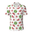 thumbnail image 1 of Rocae Hand Drawn Watermelon for Men's Short Sleeve Polo Shirt, Quick Drying Performance Moisture Wicking Sports Men's Golf Shirt, 1 of 9