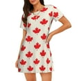 thumbnail image 1 of Rocae Happy Canada Day for Nightgowns for Women Sleep Shirts Short Sleeve Nightshirt Pullover Nightdress, 1 of 6