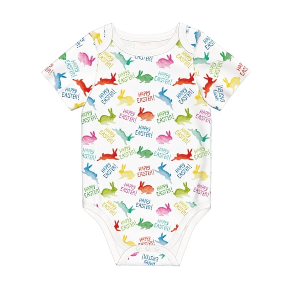 Rocae Happy Easter Rabbit for Baby Climbing Clothes Soft Baby Romper for Active Infants Comfortable and Breathable Crawling Jumpsuit Unisex Baby Outfit 6 Months
