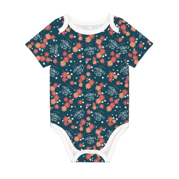 Rocae Happy Mother's Day for Baby Climbing Clothes Soft Baby Romper for Active Infants Comfortable and Breathable Crawling Jumpsuit Unisex Baby Outfit 18 Months