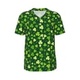 thumbnail image 1 of Rocae Happy St. Patrick's day for Breathable Men's Baseball T-Shirt Fashionable Casual Baseball Jersey, Moisture-wicking Sportswear X-Large, 1 of 9