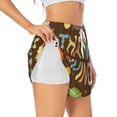 thumbnail image 1 of Rocae Happy Thanksgiving With Gnome for Women's Athletic Shorts Workout Hiking Shorts Athletic Shorts for Running, Yoga, Gym, Sports-XX-Large, 1 of 7