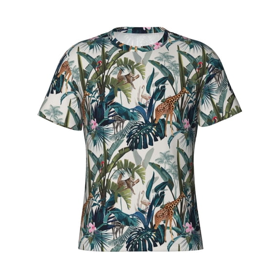 Rocae Hawaiian Style for Men's Moisture-Wicking Crew Tee - T-Shirt for Sports, Outdoor Activities, and Casual WearSmall