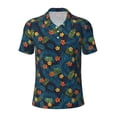 thumbnail image 1 of Rocae Hawaiian Style for Men's Short Sleeve Polo Shirt, Quick Drying Performance Moisture Wicking Sports Men's Golf Shirt Medium, 1 of 9