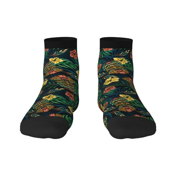 Rocae Hawaiian Tribal Mask for Premium Adult Socks,Comfortable, Breathable, and Durable Socks, Perfect for Everyday Wear