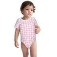 thumbnail image 1 of Rocae Heart Buffalo Plaid for Baby Cotton Short-Sleeve Bodysuits for Unisex Onesies Bodysuit-12 Months, 1 of 7