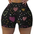 thumbnail image 1 of Rocae Heart and Stars for Women's Quick-Dry Running Shorts,Ladies Active Athletic Apparel Yoga Workout Gym Running Volleyball Spandex Shorts XX-Large, 1 of 9