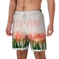 thumbnail image 1 of Rocae Hello Spring for Men's Swim Trunks Quick Dry With Two Side Pockets and One Lined Patch PocketLarge, 1 of 1