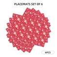 thumbnail image 1 of Rocae Hello Summer Flamingo Printed Heat Resistant Place Mats,Classic Hemstitch Cloth Fabric Placemats Imitation Linen Place Mat Table Mats 18x12 inch, 1 of 9