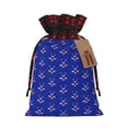 thumbnail image 1 of Rocae Hockey Print Christmas Drawstring Linen Gift Bag with Drawstrings Treat Bag Goody Present Bags for Christmas Party Favor, 1 of 8