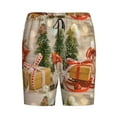 thumbnail image 1 of Rocae Holiday Christmas Stars for Men's Soft Sleep Pajama Shorts, Waistband and Pockets, 1 of 9
