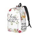thumbnail image 1 of Rocae Home Sweet Home Floral for Durable Canvas Backpack Leisure Large Bag Travel Rucksack Multi-function Backpack Small, 1 of 8