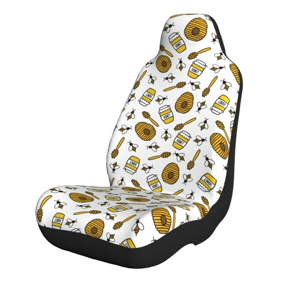 Rocae Honey Print Seat Covers for Cars Trucks and SUVs,Easy to Install Cover Set-1