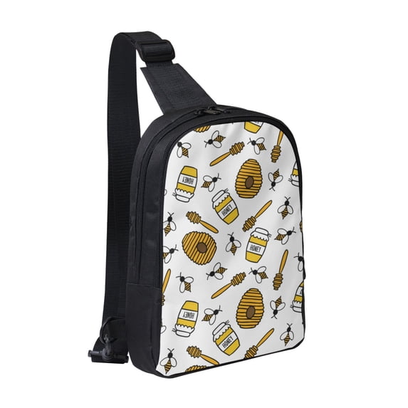 Rocae Honey for Lightweight Chest Bag Dual Pocket, Waterproof Crossbody Sling Bag for Men and Women