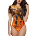thumbnail image 1 of Rocae Honeybee On Vibrant Flower for One Piece Round Neck Short Sleeve Bodysuits for Women Casual Basic Bodysuit Daily Jumpsuit T Shirts-Medium, 1 of 7