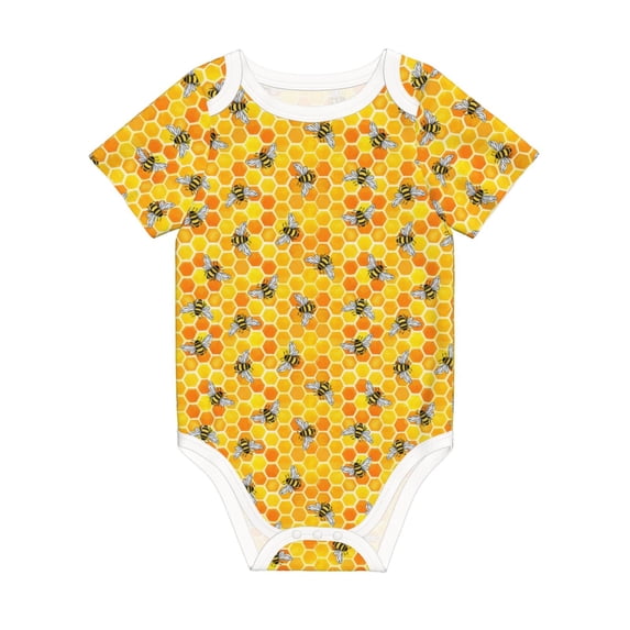 Rocae Honeycombs for Baby Climbing Clothes Soft Baby Romper for Active Infants Comfortable and Breathable Crawling Jumpsuit Unisex Baby Outfit 9M
