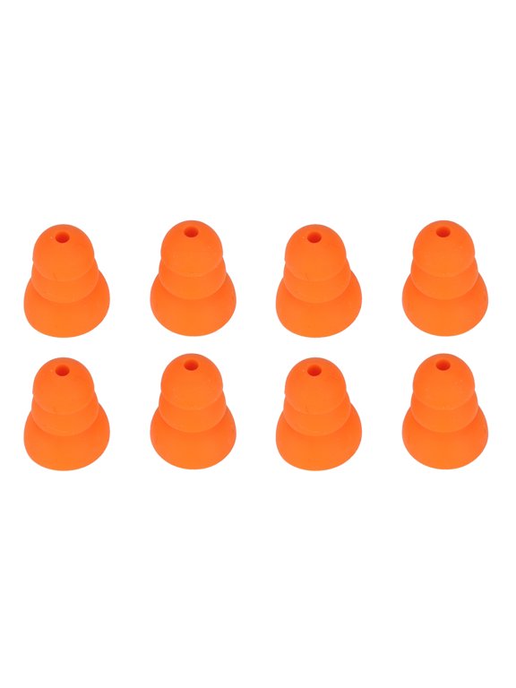 8pcs Silicone Eartips Noise Reduction Replacement Earplugs for Se846 Se535 Se215 and Inner Hole 2.03.5mm Earbud Orange