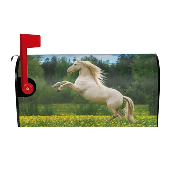 Rocae Horse Rearing Up In The Field for Mailbox Covers Protection Postbox Covers Home Decor-21x18 in