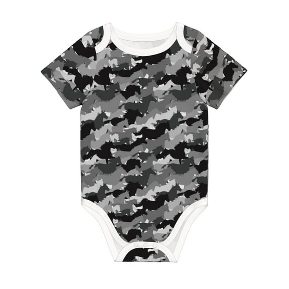 Rocae Horse Silhouette for Baby Climbing Clothes Soft Baby Romper for Active Infants Comfortable and Breathable Crawling Jumpsuit Unisex Baby Outfit 9M