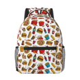 thumbnail image 1 of Rocae Hot Dog Pizza for Comfortable Student Backpack - Lightweight ,Durable School Bag Ideal for Middle School, High School, and College, 1 of 6