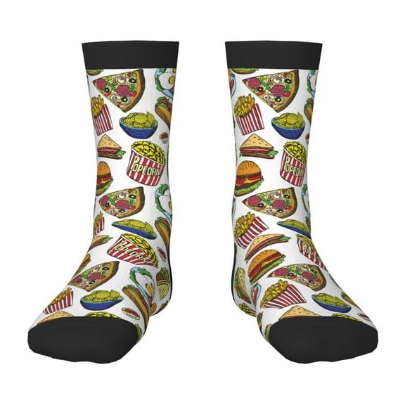 Rocae Hot Dog With One Sausage for Girls Boys Crew Socks,Children's Socks, Kids Socks, Toddler Socks: Daily Wear with Kids School Uniform
