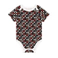 thumbnail image 1 of Rocae Houndstooth Green Red for Baby Climbing Clothes Soft Baby Romper for Active Infants Comfortable and Breathable Crawling Jumpsuit Unisex Baby Outfit, 1 of 8