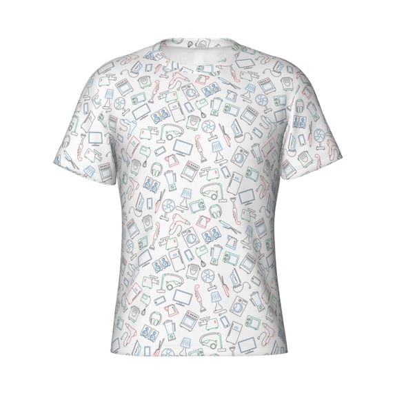 Rocae Household Appliances for Men's Moisture-Wicking Crew Tee - T-Shirt for Sports, Outdoor Activities, and Casual WearSmall