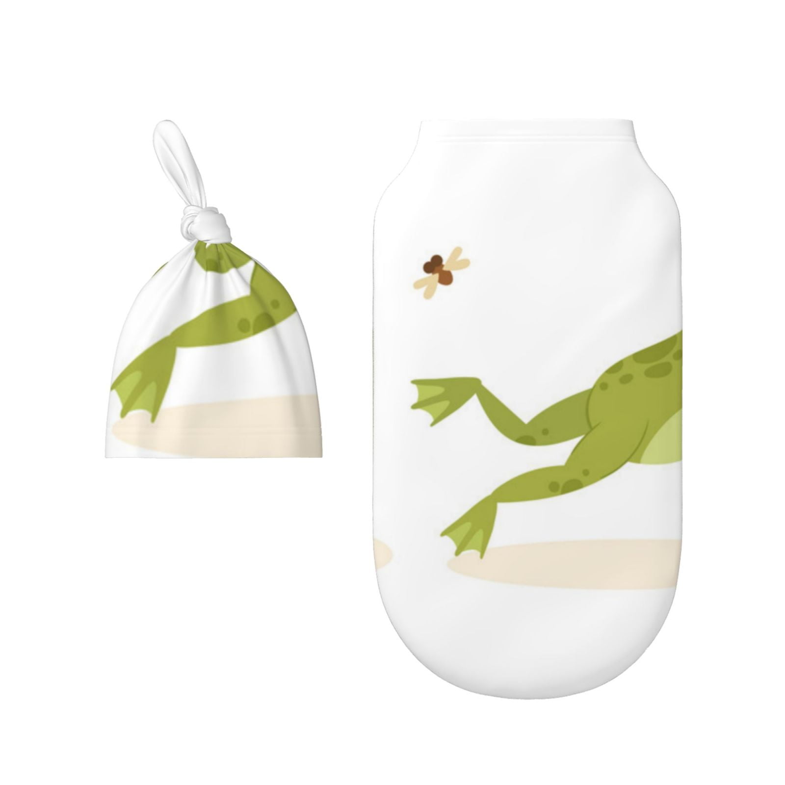 Rocae Hunting Frog for Baby Swaddle Blanket with Hats Set for Baby