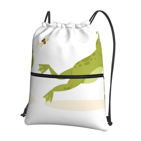 Rocae Hunting Frog for Drawstring zipper Backpack Gym Backpack Bag for Men and Women