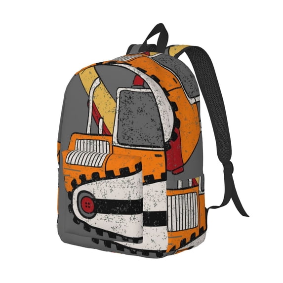 Rocae I Like Big Digger for Durable Canvas Backpack Leisure Large Bag Travel Rucksack Multi-function Backpack