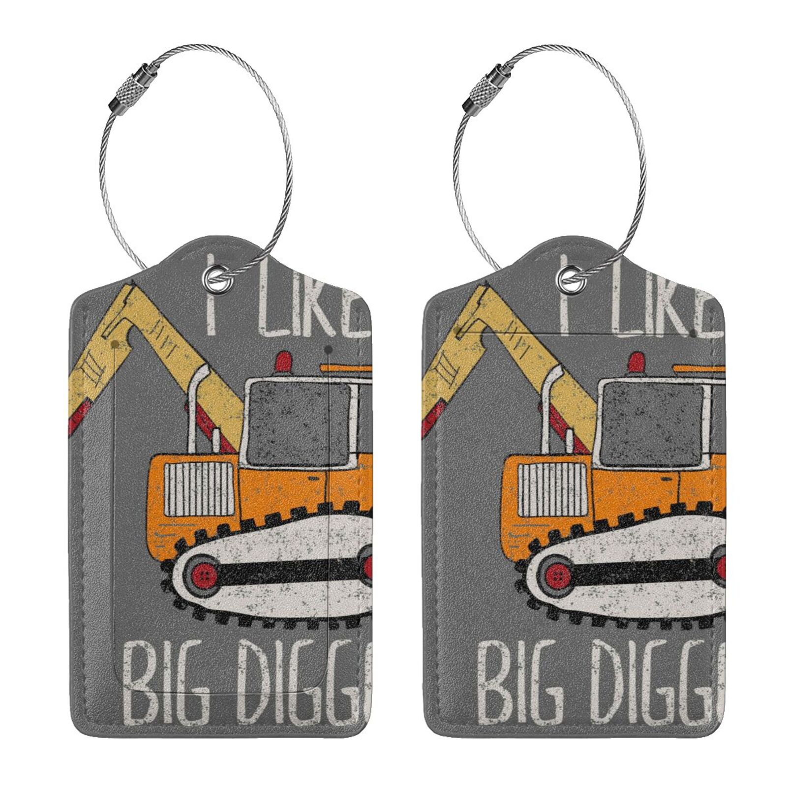 Label Digge Rocae I Like Big Digger for Leather Luggage Baggage Tags ID Label ...