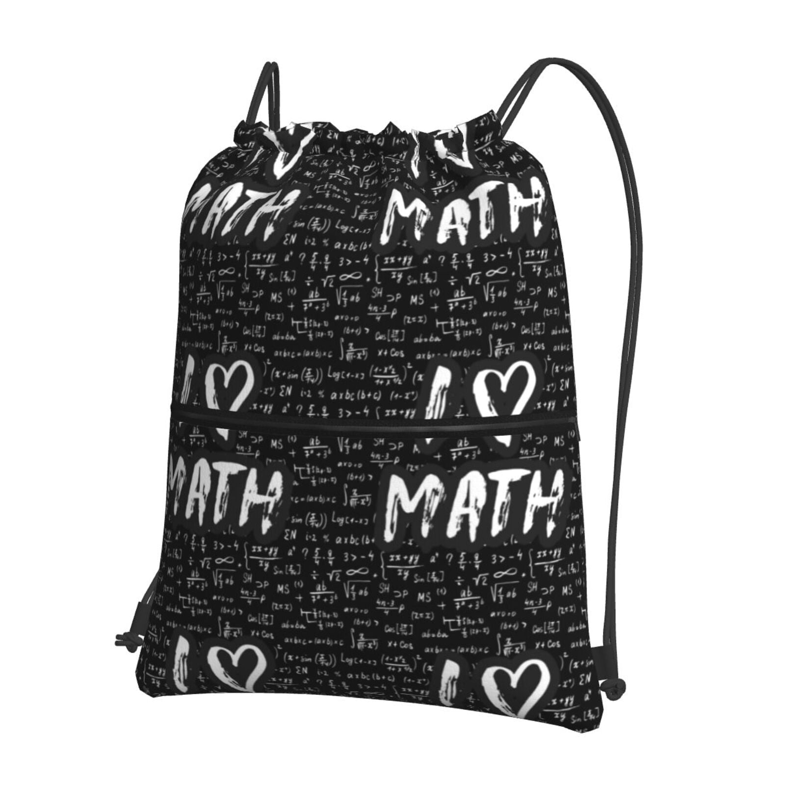Rocae I love Math for Drawstring zipper Backpack Gym Backpack Bag for ...