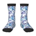 thumbnail image 1 of Rocae Icy Blue Snowflakes for Girls Boys Crew Socks,Children's Socks, Kids Socks, Toddler Socks: Daily Wear with Kids School Uniform, 1 of 5